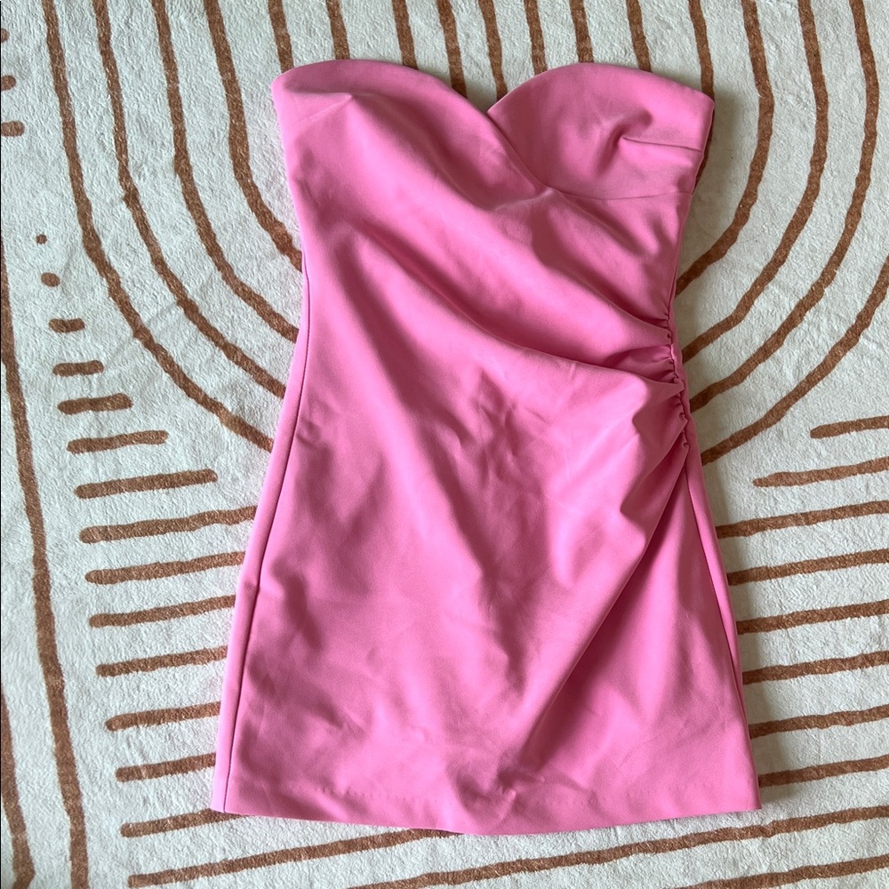 Zara Vibrant Pink Strapless Romper